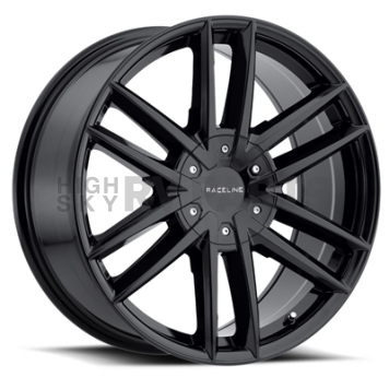 RaceLine Wheel 20 Diameter 35 Offset Aluminum Black Single