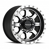 RaceLine Wheel 17 Diameter -12 Offset Aluminum Black With Natural Face Single