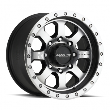 RaceLine Wheel 17 Diameter -12 Offset Aluminum Black With Natural Face Single