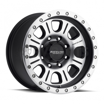 RaceLine Wheel 17 Diameter -12 Offset Aluminum Black With Natural Accents Single