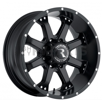 RaceLine Wheel 20 Diameter 0 Offset Aluminum Black Single