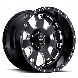 SOTA Offroad Wheel BRAWL - 20 x 9 Black With Natural Accents - 570DM-20965+00