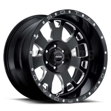 SOTA Offroad Wheel BRAWL - 20 x 9 Black With Natural Accents - 570DM-20965+00