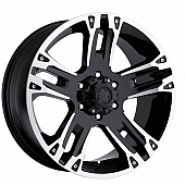 Ultra Wheel Maverick 234/235 - 20 x 9 Black With Diamond Cut Accents - 235-2983B