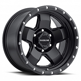 RaceLine Wheel 17 Diameter -12 Offset Aluminum Black Single