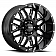 Ultra Wheel Hunter 203 - 20 x 10 Black With Natural Accents - 203-2183BM25