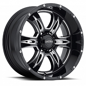 Ultra Wheel Predator II 249 - 20 x 9 Black With Natural Accents - 249-2983BM+10