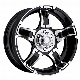 Ultra Wheel Drifter 193/194 - 17 x 8 Black With Diamond Cut Accents - 194-7884B
