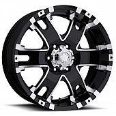 Ultra Wheel Baron 201/202 - 17 x 9 Black With Diamond Cut Accents - 201-7983B