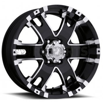 Ultra Wheel Baron 201/202 - 17 x 9 Black With Diamond Cut Accents - 202-7984B