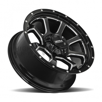 Ultra Wheel Nemesis 219 - 17 x 9 Black With Milled Accents - 219-7935BM+12-1