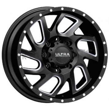Ultra Wheel 17 Diameter 12 Offset Gloss Clear Coated With Milled Accents Single - 221-7983BM+12