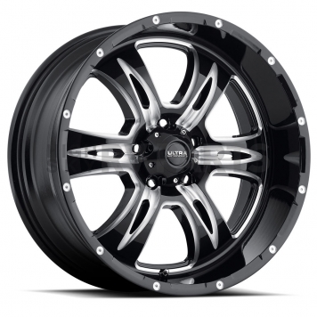 Ultra Wheel 17 Diameter 18 Offset Gloss With Milled Accents Single - 249-7983BM+18
