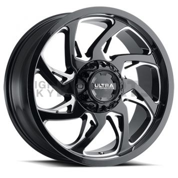 Ultra Wheel 17 Diameter 18 Offset Gloss With Milled Accents Single - 230-7935BM+18