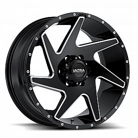 Ultra Wheel Vortex 206 - 18 x 9 Black With Natural Accents - 206-8983BM+12