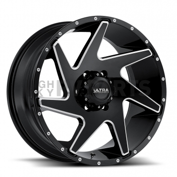 Ultra Wheel Vortex 206 - 18 x 9 Black With Natural Accents - 206-8983BM+12