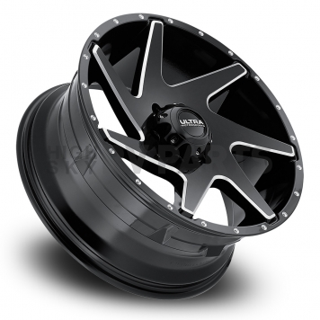 Ultra Wheel Vortex 206 - 18 x 9 Black With Natural Accents - 206-8983BM+12-1