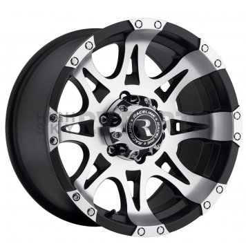 RaceLine Wheel 18 Diameter 25 Offset Aluminum Black With Natural Face Single