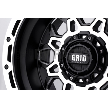 Grid Wheel GD09 - 18 x 9 Black With Natural Accents - GD0918090237F106-1