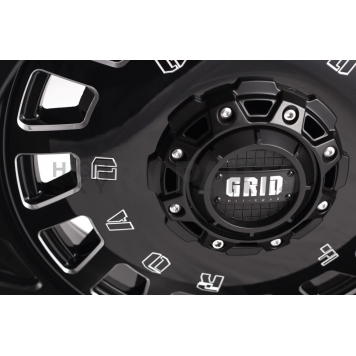 Grid Wheel GD03 - 18 x 9 Black With Natural Accents - GD0318090237M108-4