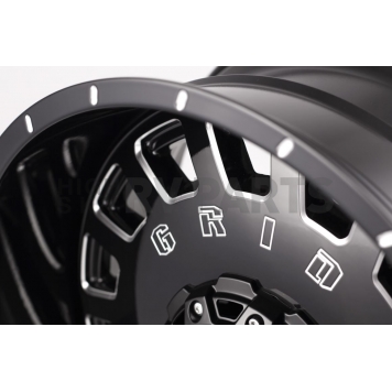 Grid Wheel GD03 - 18 x 9 Black With Natural Accents - GD0318090237M0008-2