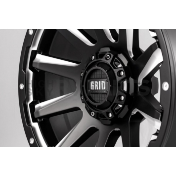 Grid Wheel GD05 - 18 x 9 Black With Natural Accents - GD0518090237F108-1