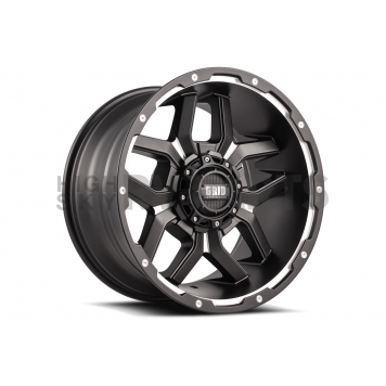 Grid Wheel GD07 - 18 x 9 Black With Natural Accents - GD0718090237F106