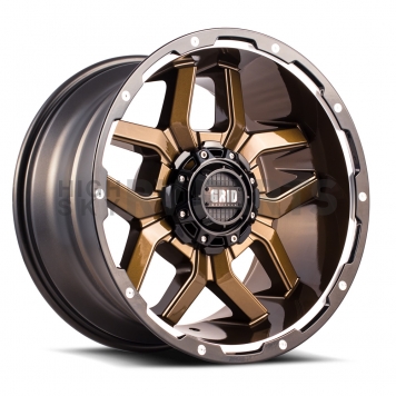 Grid Wheel GD07 - 18 x 9 Bronze With Black Lip - GD0718090237R1506