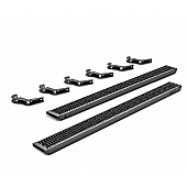N-Fab Running Board Black Textured Powder Coated Aluminum Stationary - GFC19QC-TX