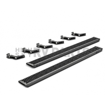 N-Fab Running Board Black Textured Powder Coated Aluminum Stationary - GFC19QC-TX