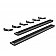 N-Fab Running Board Black Textured Powder Coated Aluminum Stationary - GFC19QC-TX