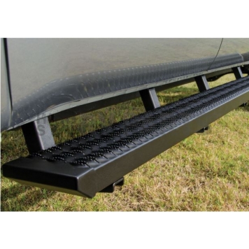 N-Fab Running Board Black Textured Powder Coated Aluminum Stationary - GFC19QC-TX-2