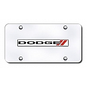 Automotive Gold License Plate - Dodge Stripes Stainless Steel - DODSNCC