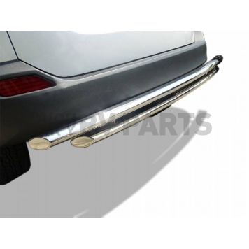 Black Horse Offroad Bumper Guard - Polished Silver Stainless Steel - RDLTOT101S-1