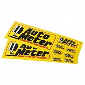 AutoMeter Decal - Black/ Yellow - 0208