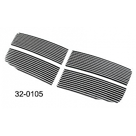 Paramount Automotive Grille Insert - Polished Aluminum 4 Millimeter Horizontal Style - 320105