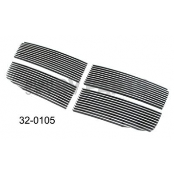 Paramount Automotive Grille Insert - Polished Aluminum 4 Millimeter Horizontal Style - 320105