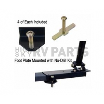 KargoMaster Ladder Rack Clamp-On Foot Mount Black Set Of 4 - 31580