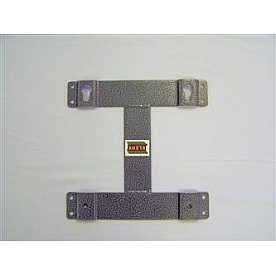 Rack-Em Motorcycle Wheel Chock Mount Steel Black/ Gray Single - RA17B