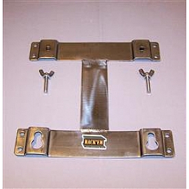 Rack-Em Motorcycle Wheel Chock Mount Stainless Steel Silver  - RA17BS