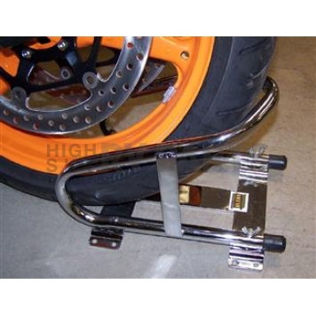 Rack-Em Motorcycle Wheel Chock Stainless Steel Single - RA17S