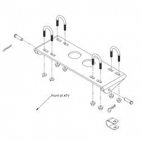 Kolpin Snow Plow Mount - Underside of ATV Chassis Mount - 155531