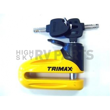 Trimax Locks Motorcycle Lock Black And Yellow Disc Rotor - T665LY