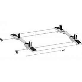 KargoMaster Ladder Rack - Covered Utility Steel Full Roof Gutter Mount - 4PLSDD