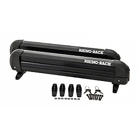 Rhino-Rack USA Ski Carrier - Roof Rack Kit Carries Up to 4 Pairs Of Skis/ 2 Narrow Snowboard - 574