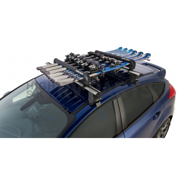 Rhino-Rack USA Ski Carrier - Roof Rack Kit Carries Upto 6 Pairs Of Skis Or 4 Snowboards - 576-2