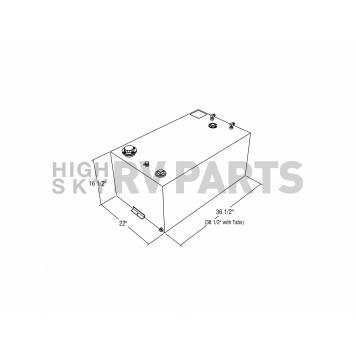 RDS Tanks Liquid Transfer Tank Aluminum Rectangular 55 Gallon - 71110-1