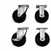 KNAACK Tool Box Wheel - 6 Inch 2600 Pounds Solid Polypropylene Set Of 4 - 695