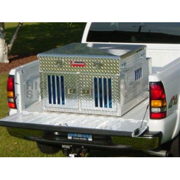 Owens Products Dog Box - Double Compartment Aluminum Single Door - 55005-1