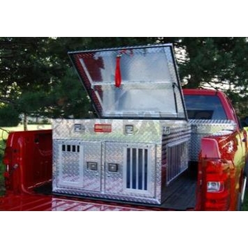 Owens Products Dog Box - Double Compartment Aluminum Single Door - 55011